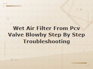 Wet Air Filter From Pcv Valve Blowby: Step-by-Step Troubleshooting Guide