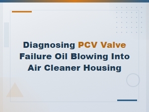 Diagnosing a Bad Pcv Valve: Oil in Air Cleaner Housing Symptoms