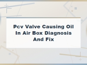 Diagnosing and Fixing Oil in Air Box From a Faulty Pcv Valve